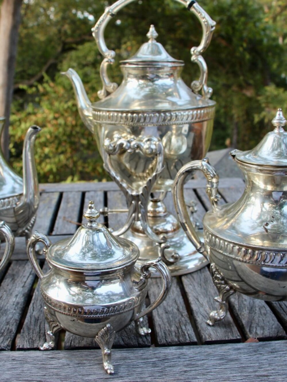 Vintage Coffee/Tea set with warmer and creamer and sugar